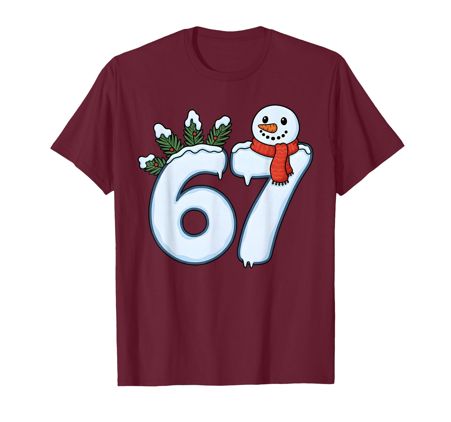 Funny 6 7 Meme Snow Winter Six Seven Student Teacher Kids T-Shirt