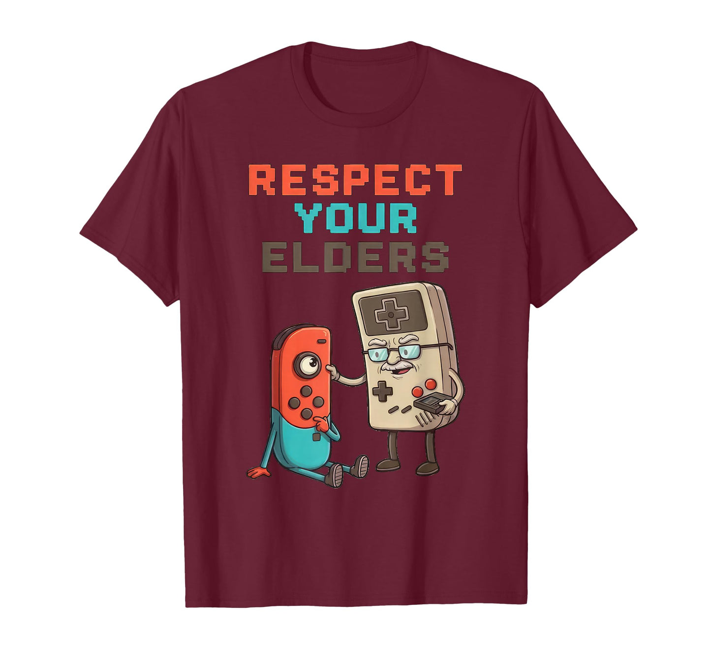 Respect Your Elders Gaming Control Retro Funny Gamer T-Shirt