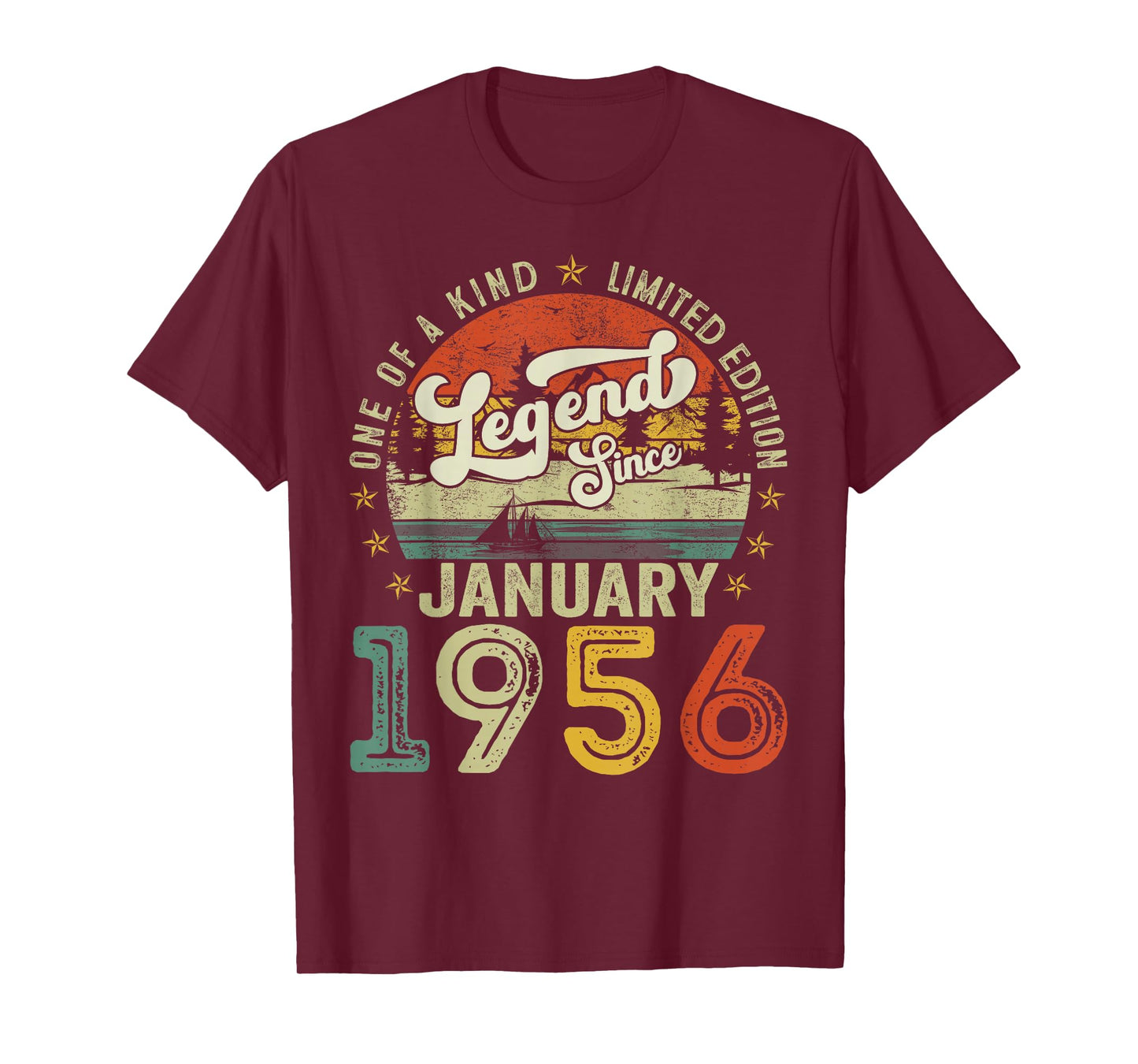 Legends Since January 1956 Vintage Retro 70th Birthday Men T-Shirt