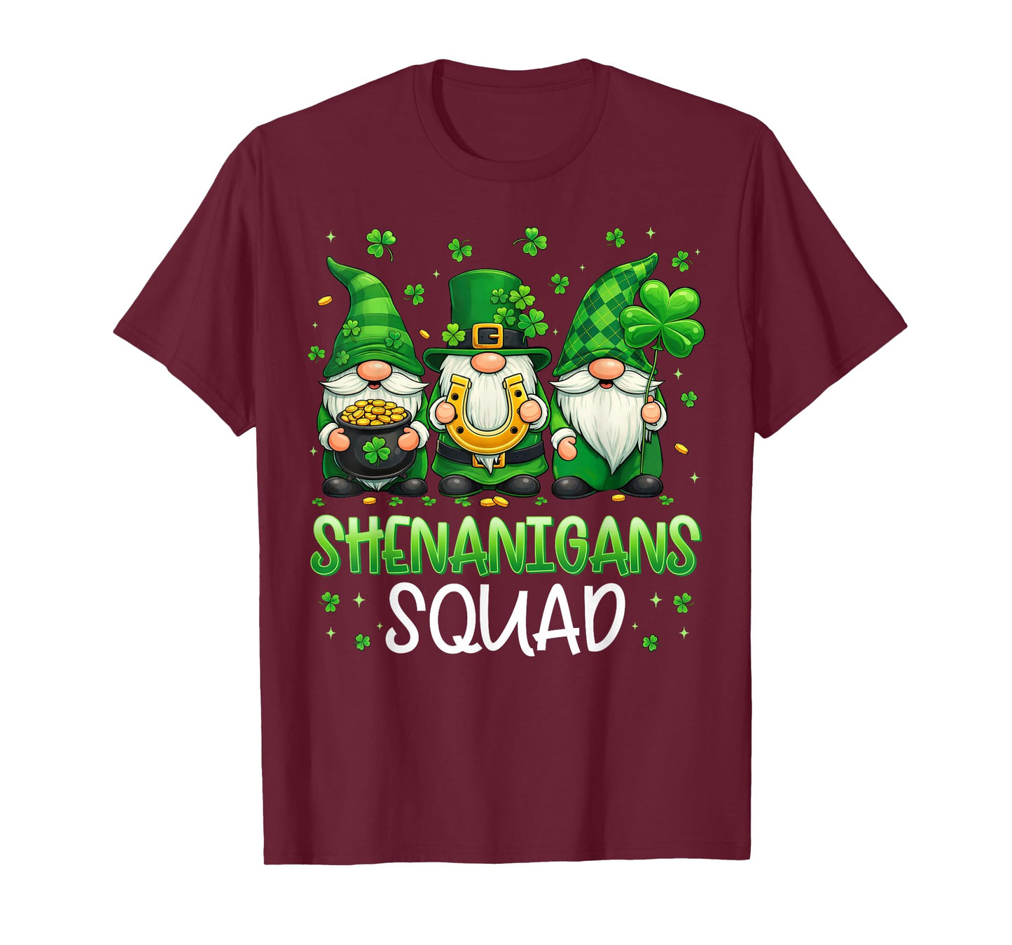 St Patricks Day Gnomes Shenanigans Squad Shirts Men Women T-Shirt