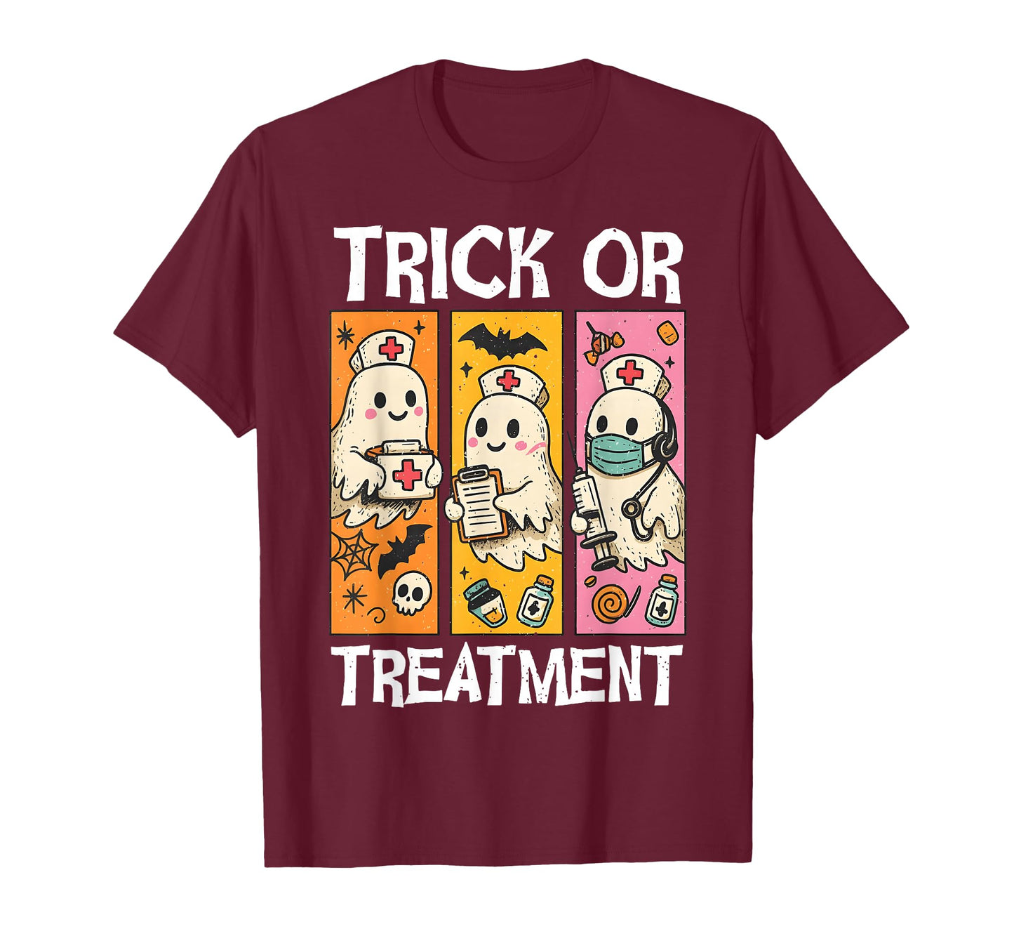 Trick Or Treatment Funny Halloween Radiation Rad Therapy T-Shirt