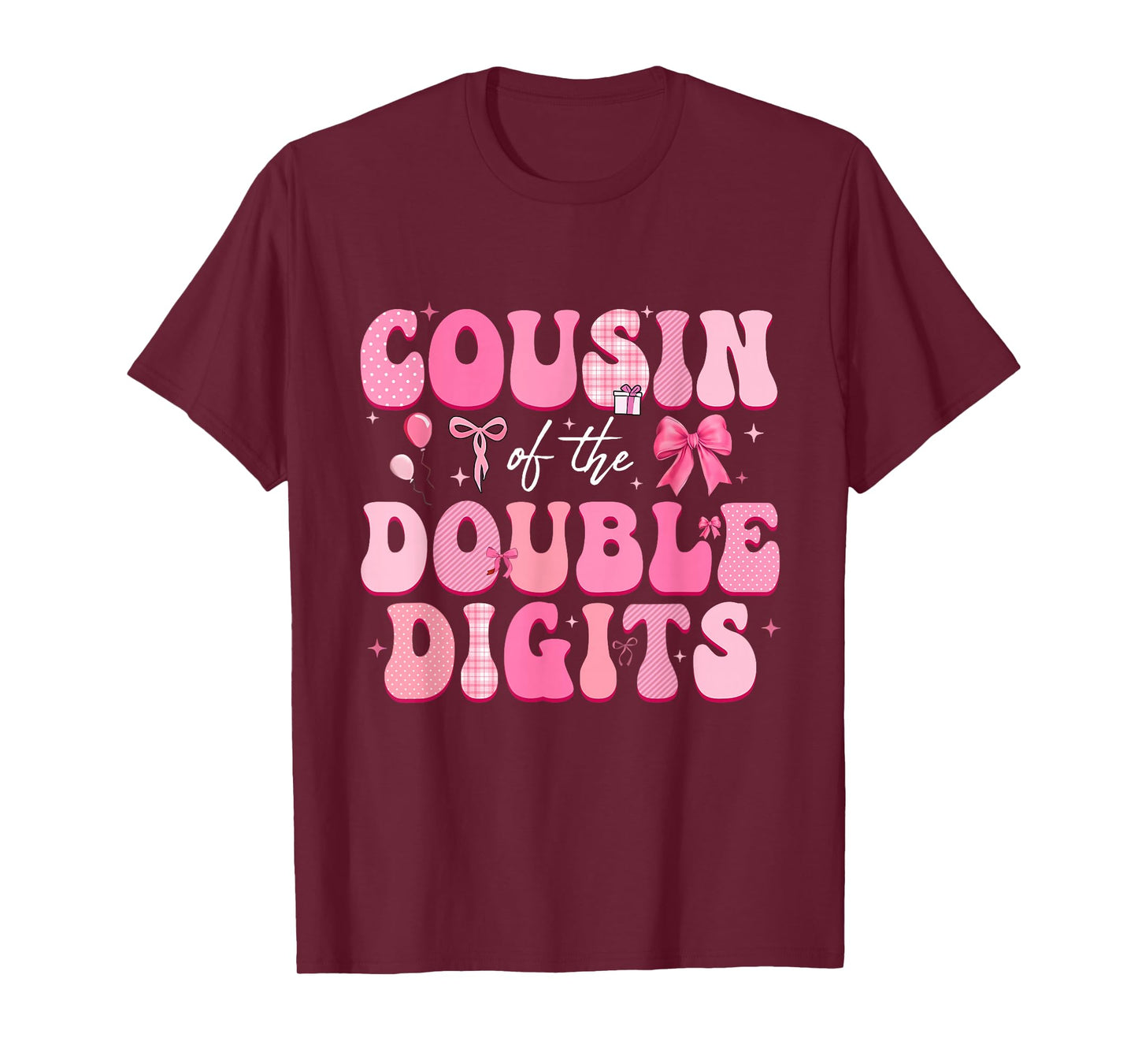 Cousin of The Double Digits Cute Bow 10th Birthday Girl T-Shirt