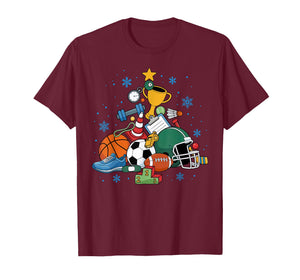 PE Teacher Christmas Tree Physical Education Instructor Xmas T-Shirt