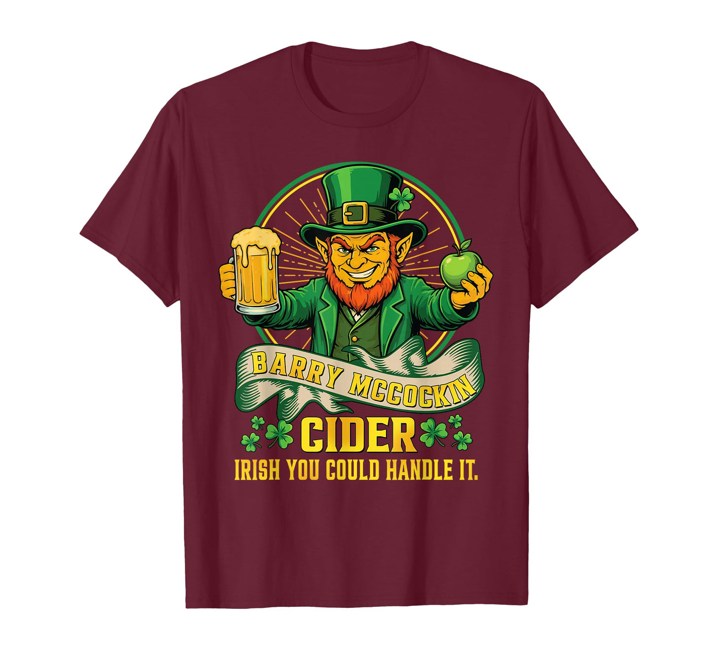 Vintage Barry Maccockin Cider Funny St Patrick's Day T-Shirt