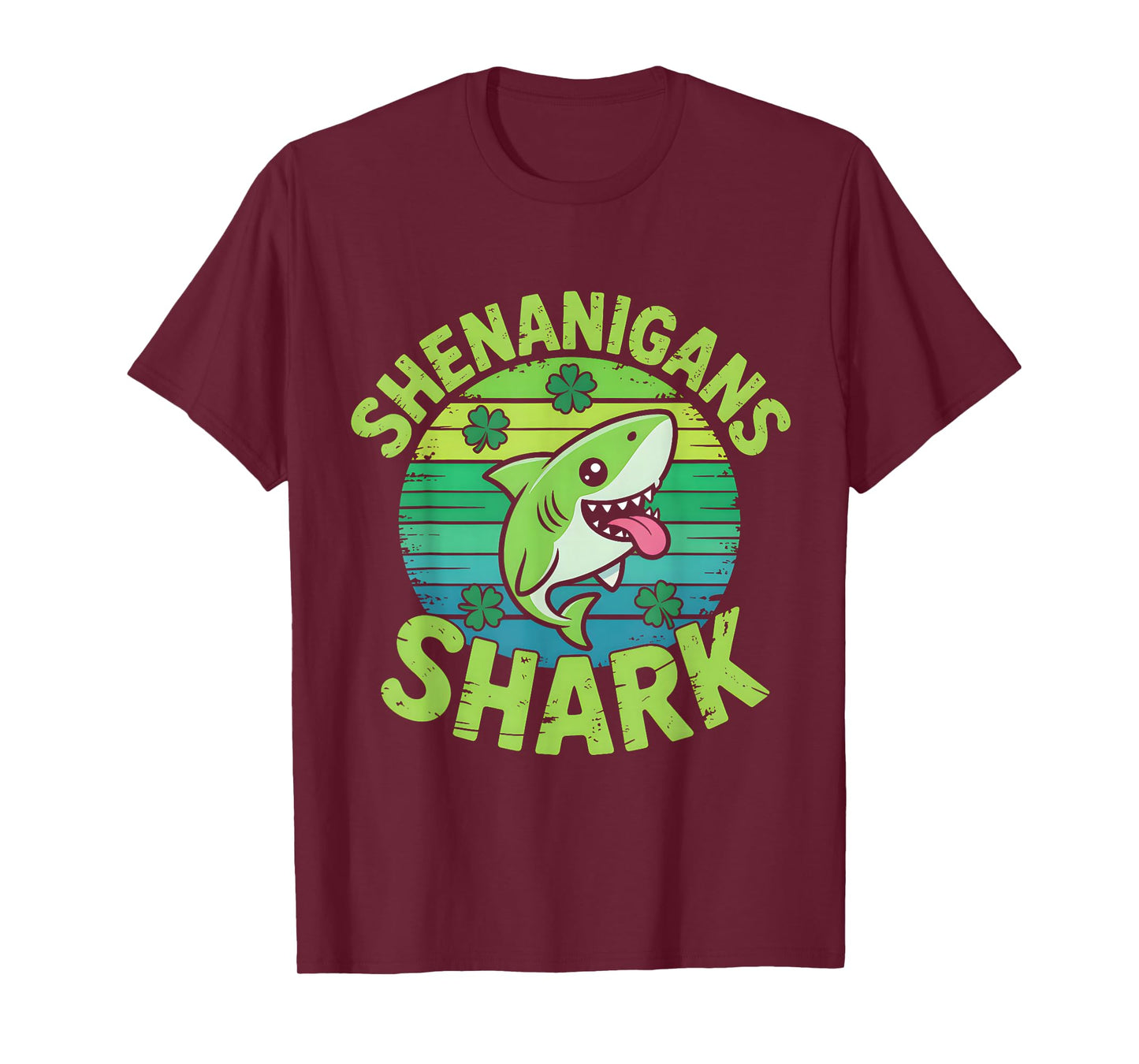 Shark St Patricks Day Shark Shenanigans Cute Animal Lover T-Shirt