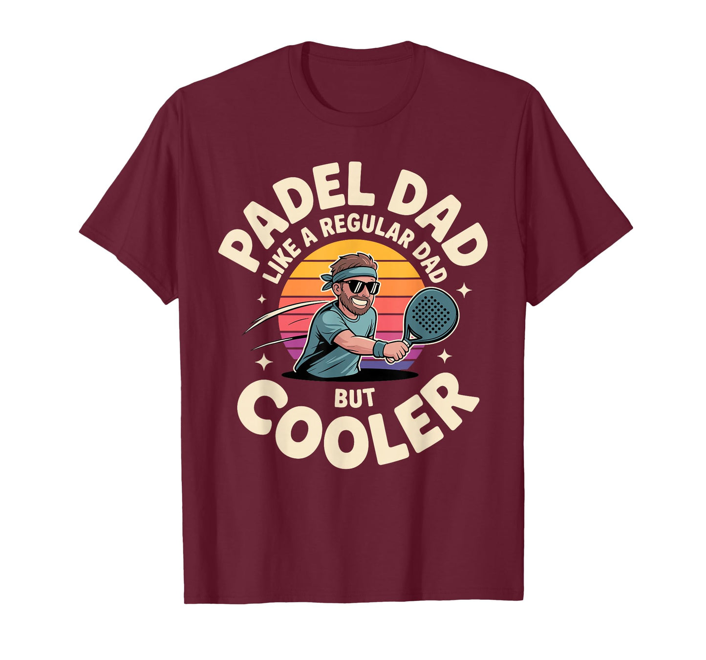 Cool Padel Art for Dad Father Men Padel Lover Padel Player T-Shirt