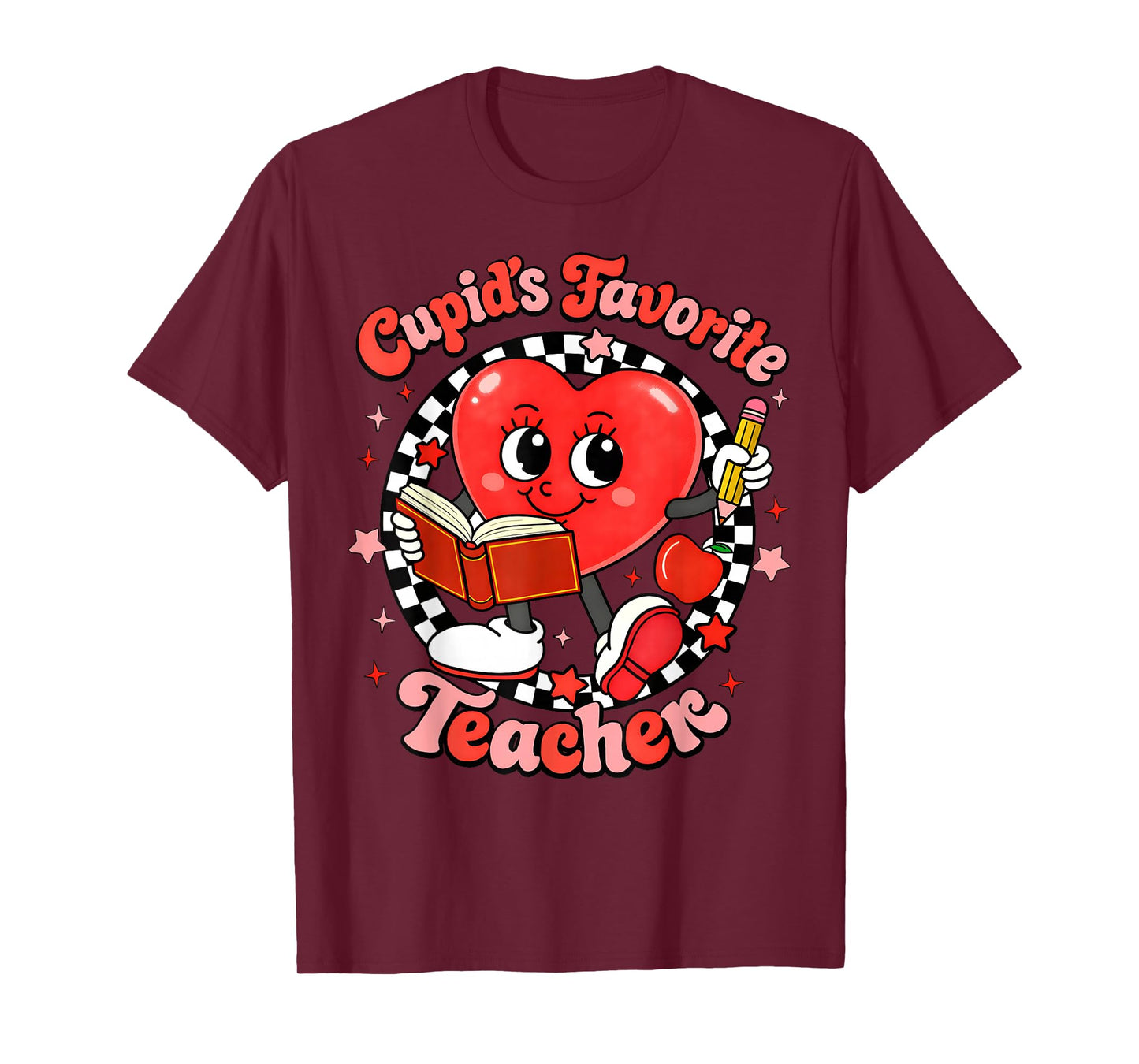 Valentine Cupid's Favorite Teacher Cute Heart Girl Women T-Shirt