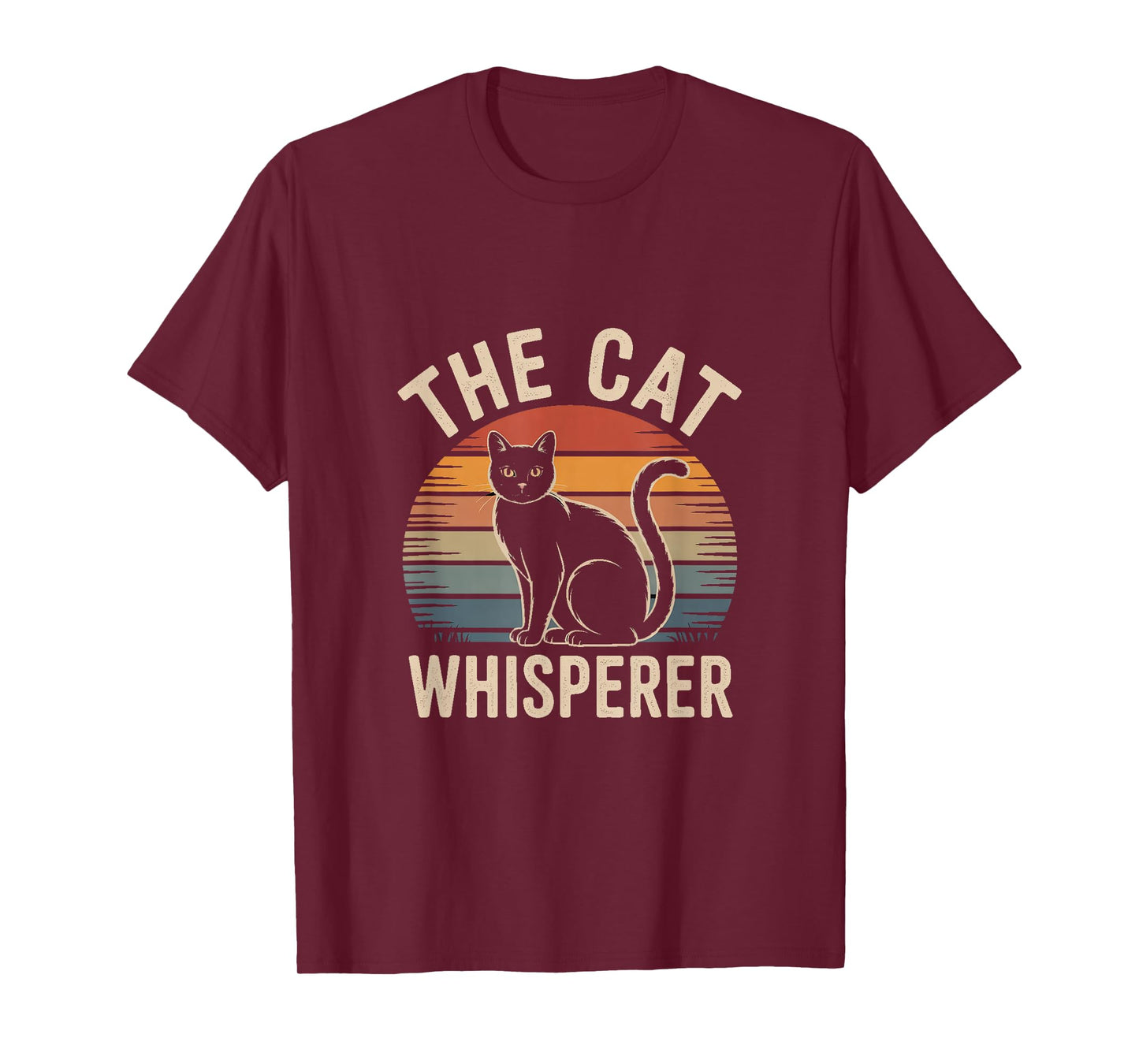 The Cat Whisperer Retro Black Cat Lover T-Shirt