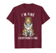 Rough Collie Christmas I'm Fine Everything is Fine T-Shirt