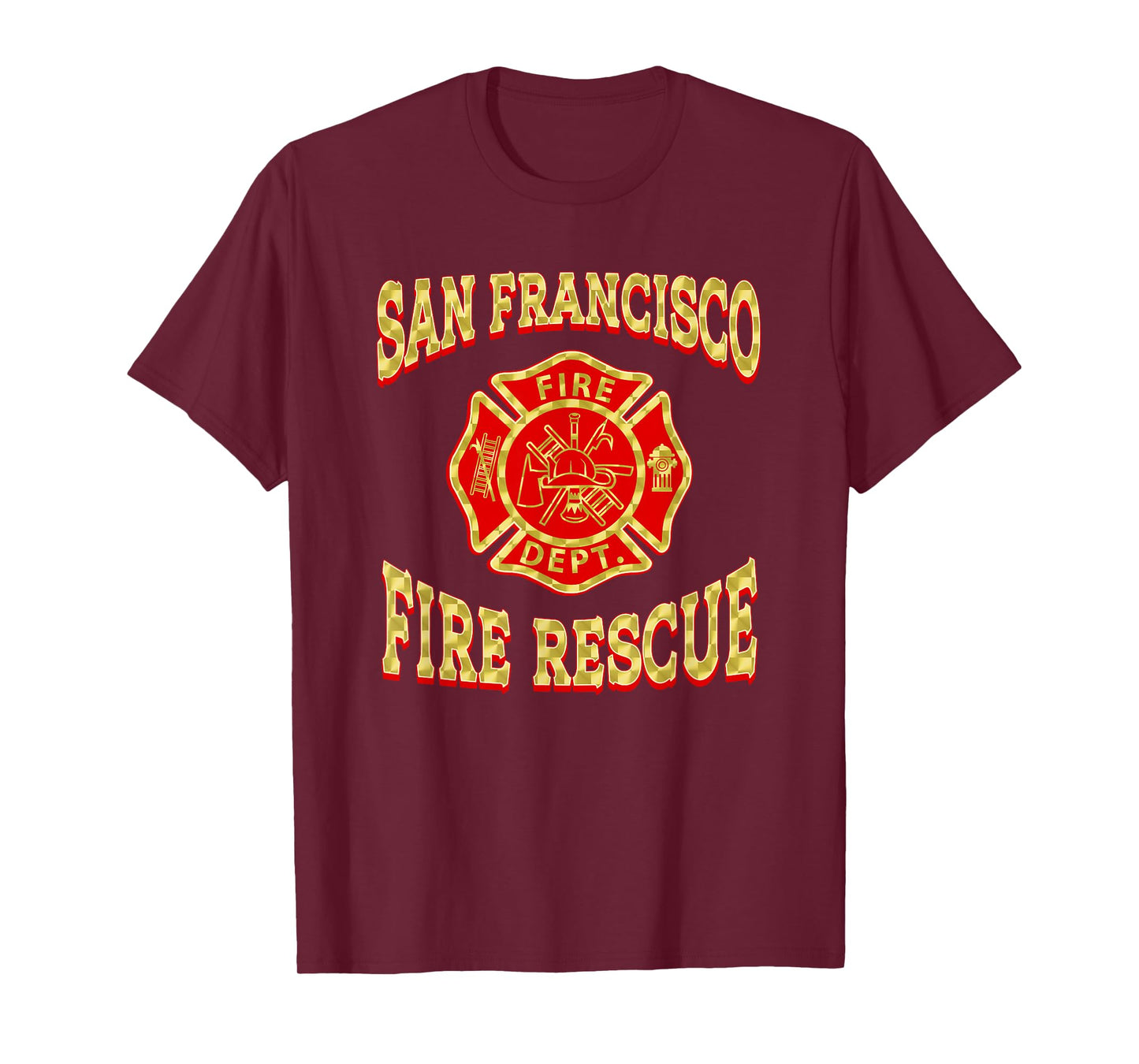 Retro San Francisco Fire Department Merchandise Rescue T-Shirt