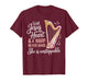 Jesus in Heart Harping Harp Instrument Harpist Music Harp T-Shirt