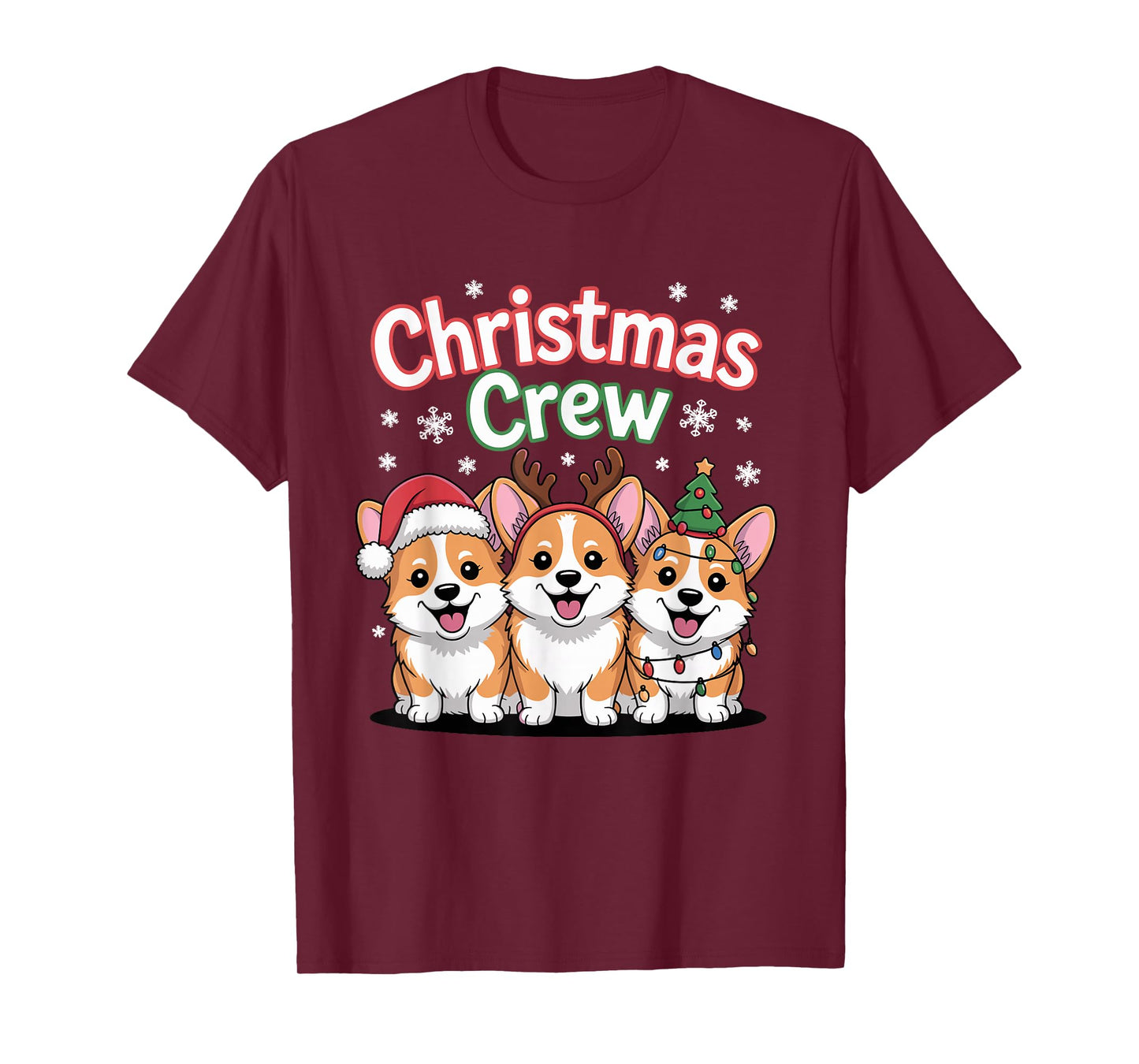 Christmas Crew Xmas Puppy Dog Funny Christmas Welsh Corgi T-Shirt