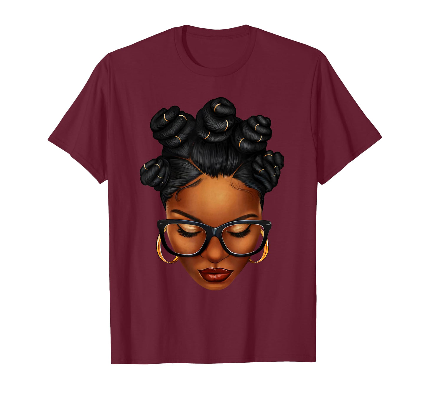 Afro Black Woman African Black History Month Melanin Queen T-Shirt