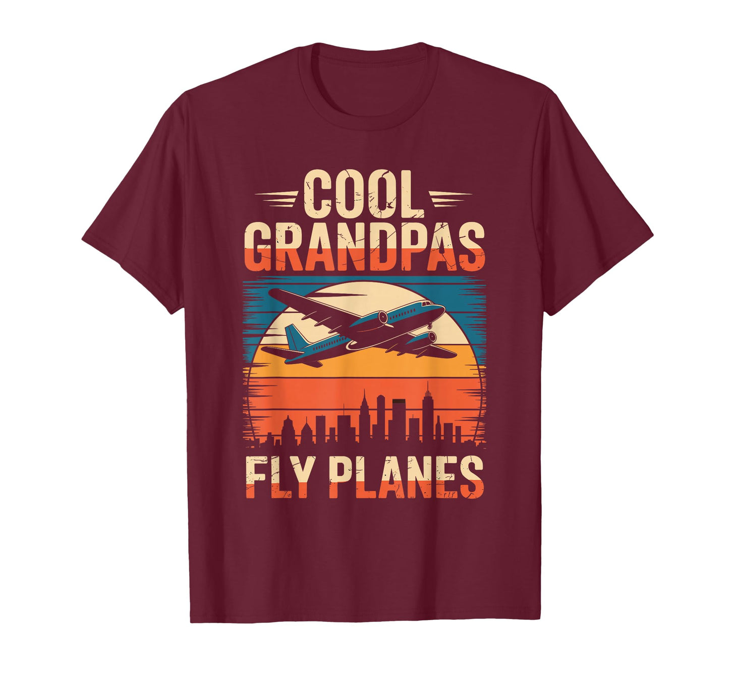 Cool Grandpas Fly Planes Airplane Pilot T-Shirt