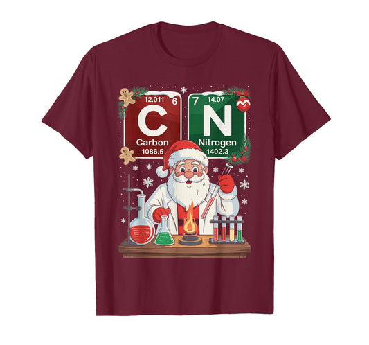 Science Christmas Carbon Nitrogen Six Seven 6 7 Meme T-Shirt