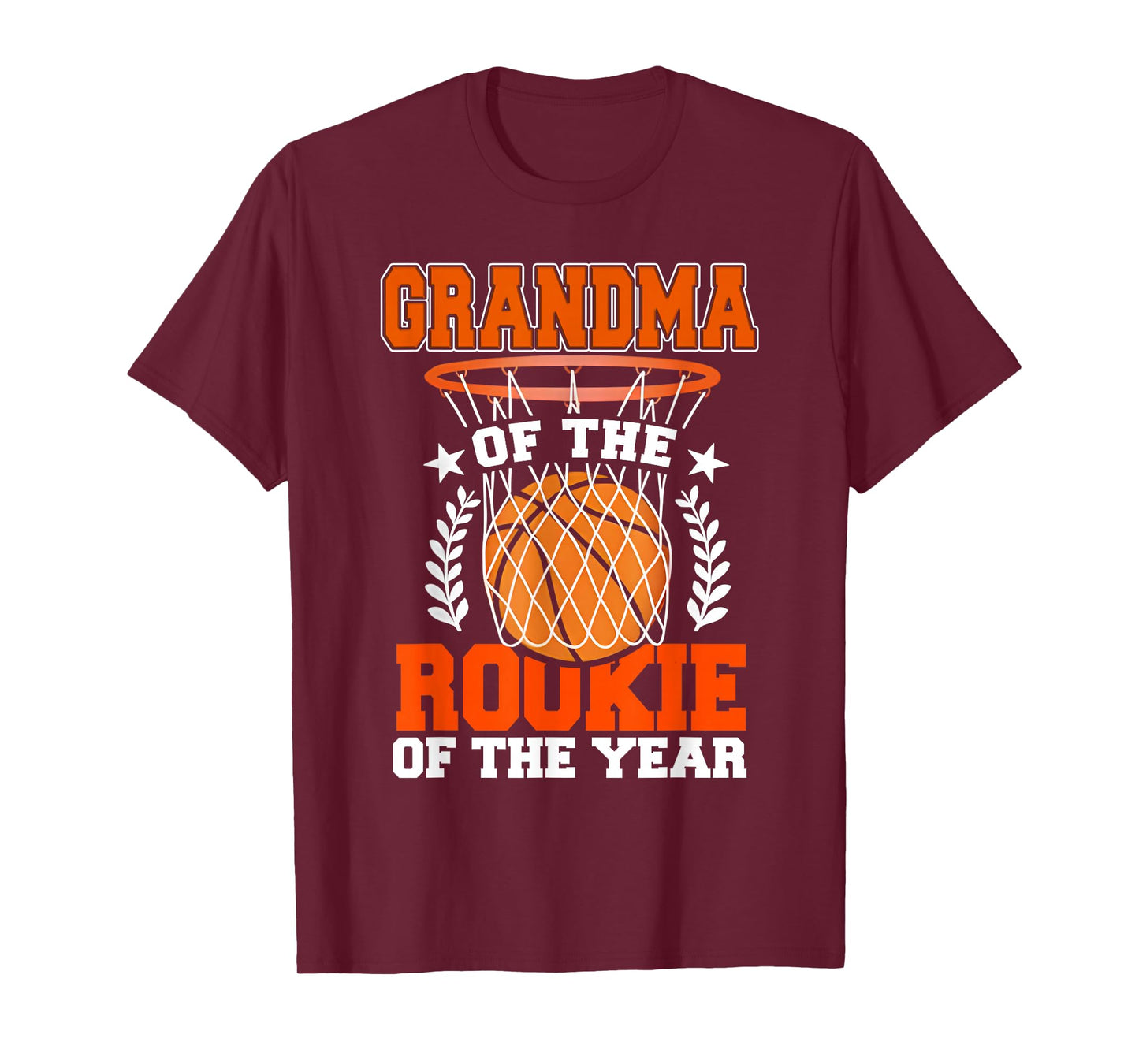 Grandma of Rookie 1st Basketball Bday Theme Matching T-Shirt