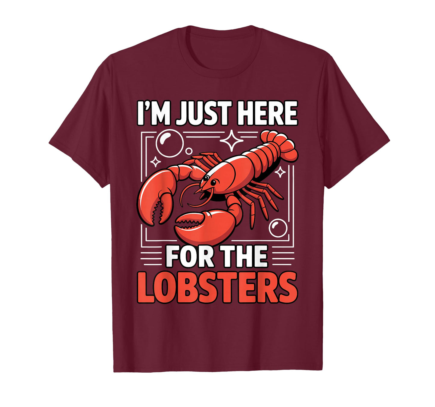 Funny Lobster Art for Men Women Kids Seafood Lobster Lover T-Shirt