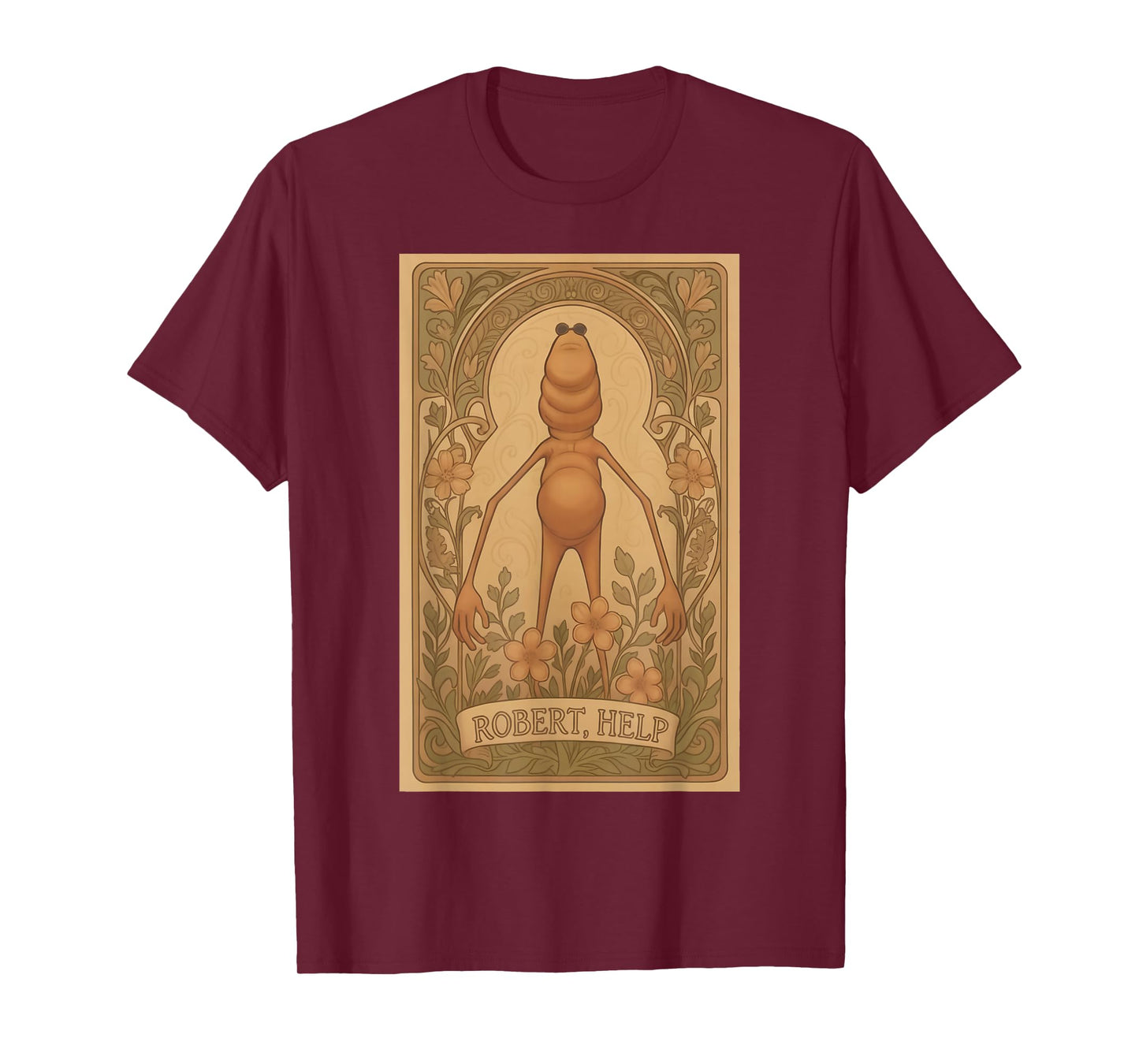 Vintage Marcus The Worm Meme Robert Help Nouveau Art Meme T-Shirt