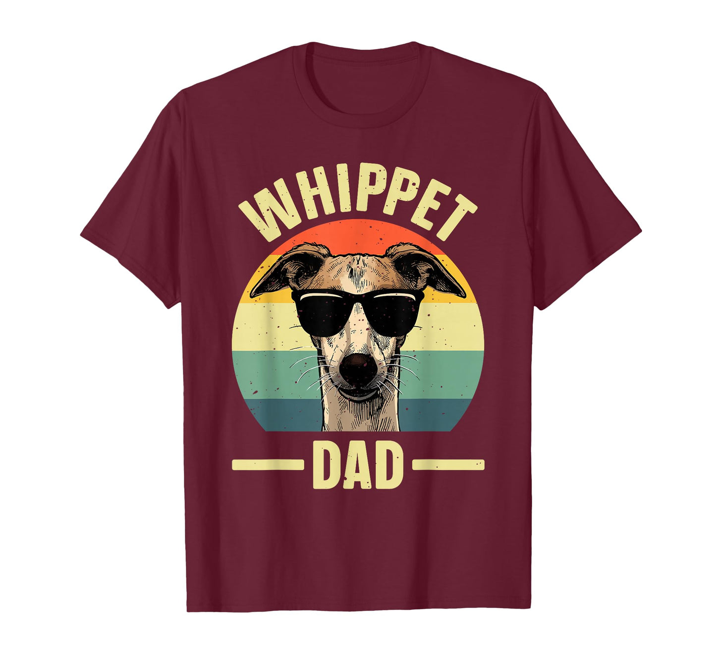 Cool Whippet Art for Men Dad Pet Dog Whippet Lover Whippet T-Shirt