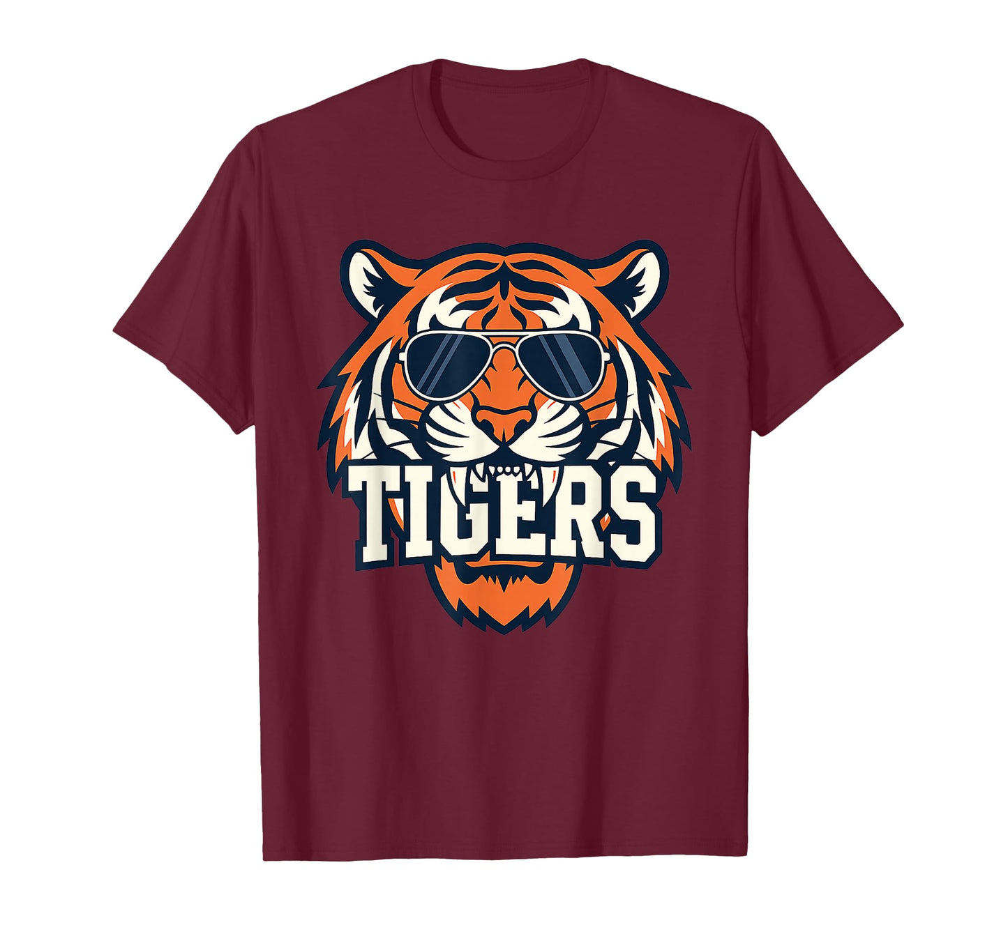 Vintage Tigers Inspirational Athletic Name Design Game Day T-Shirt