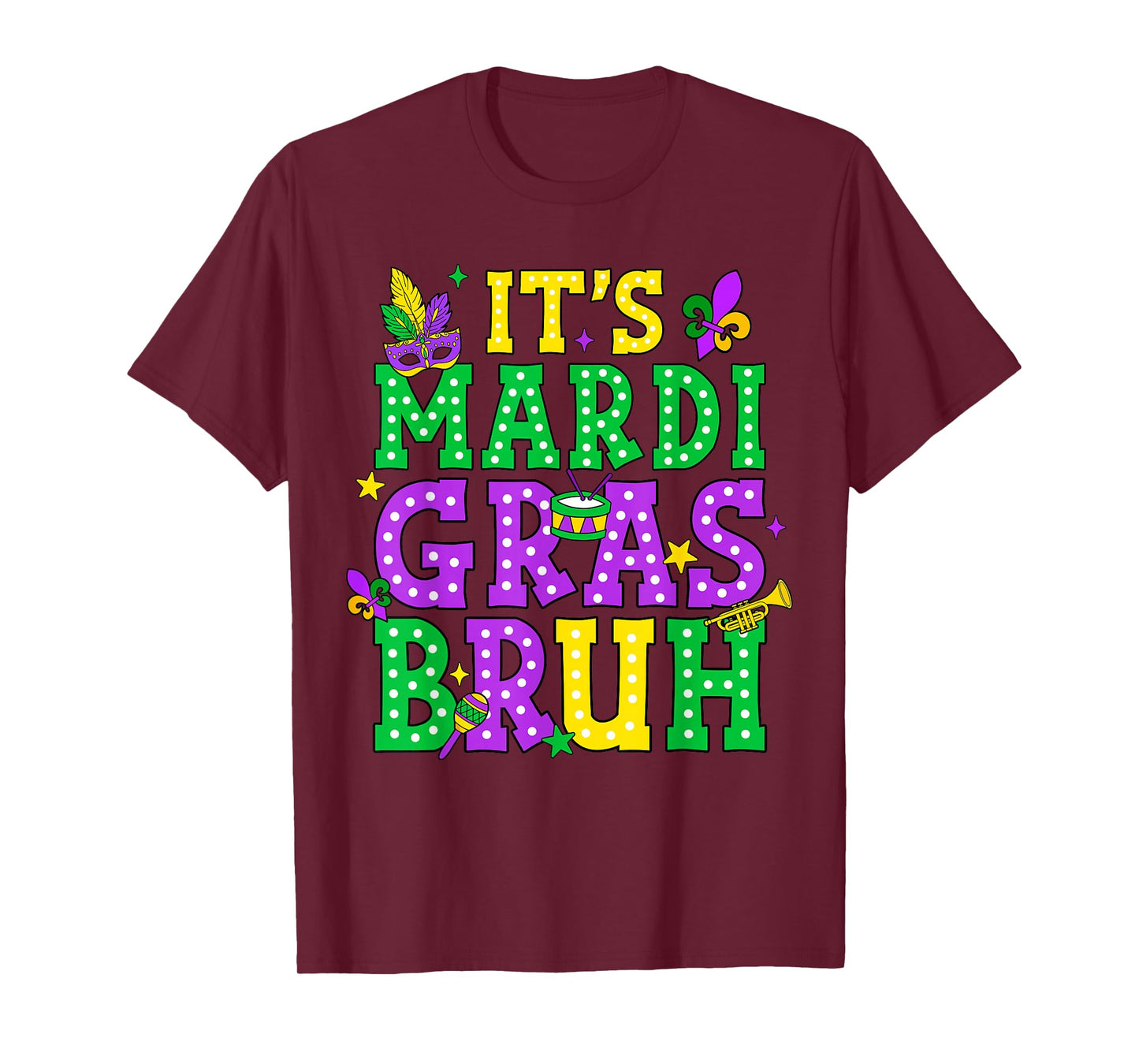 Bruh Mardi Gras Teens Boys Kids Mardi Gras T-Shirt