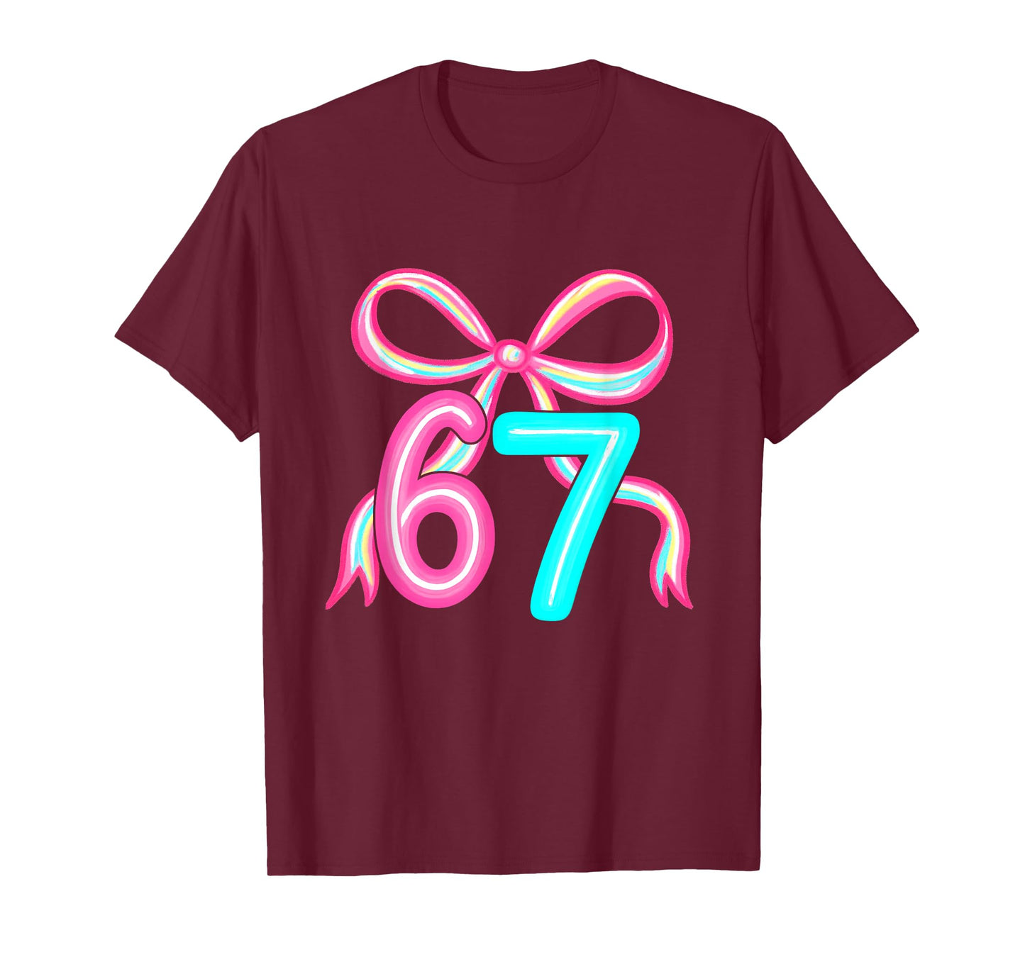 6 7 Shirt Kids Girls Six Seven 6 7 Meme Gen Alpha Slang T-Shirt