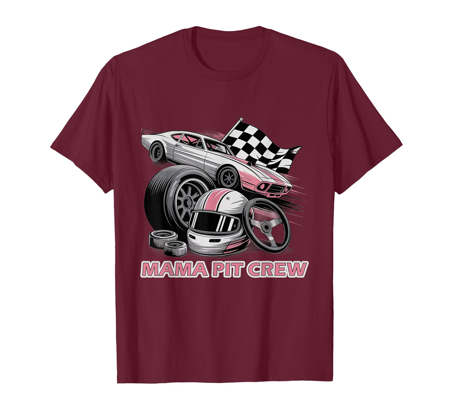 Mama Pit Crew Race Car Birthday Family Racing T-Shirt