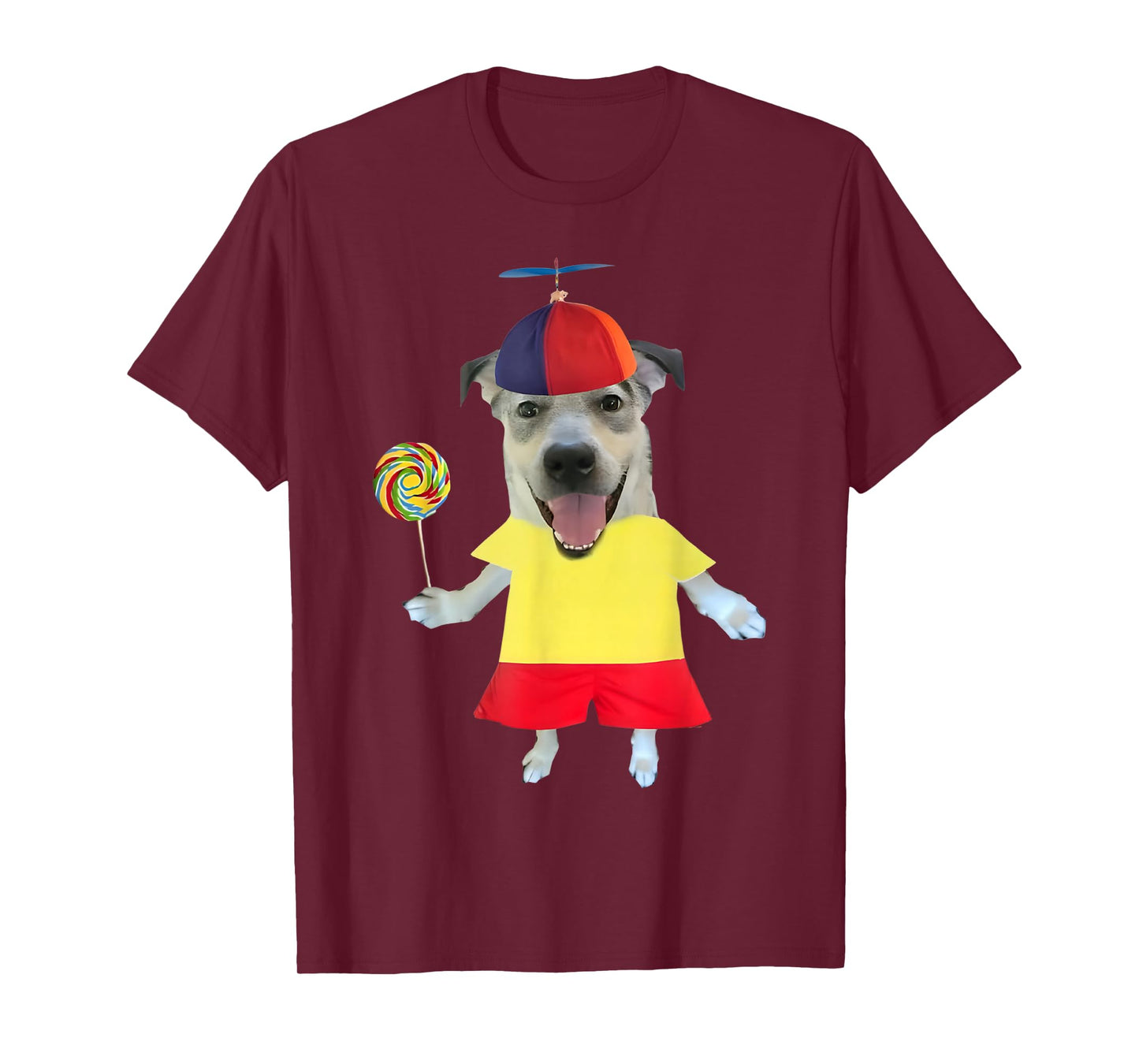 Funny Silly Dog with Lollipop Meme for Men Women Kids T-Shirt