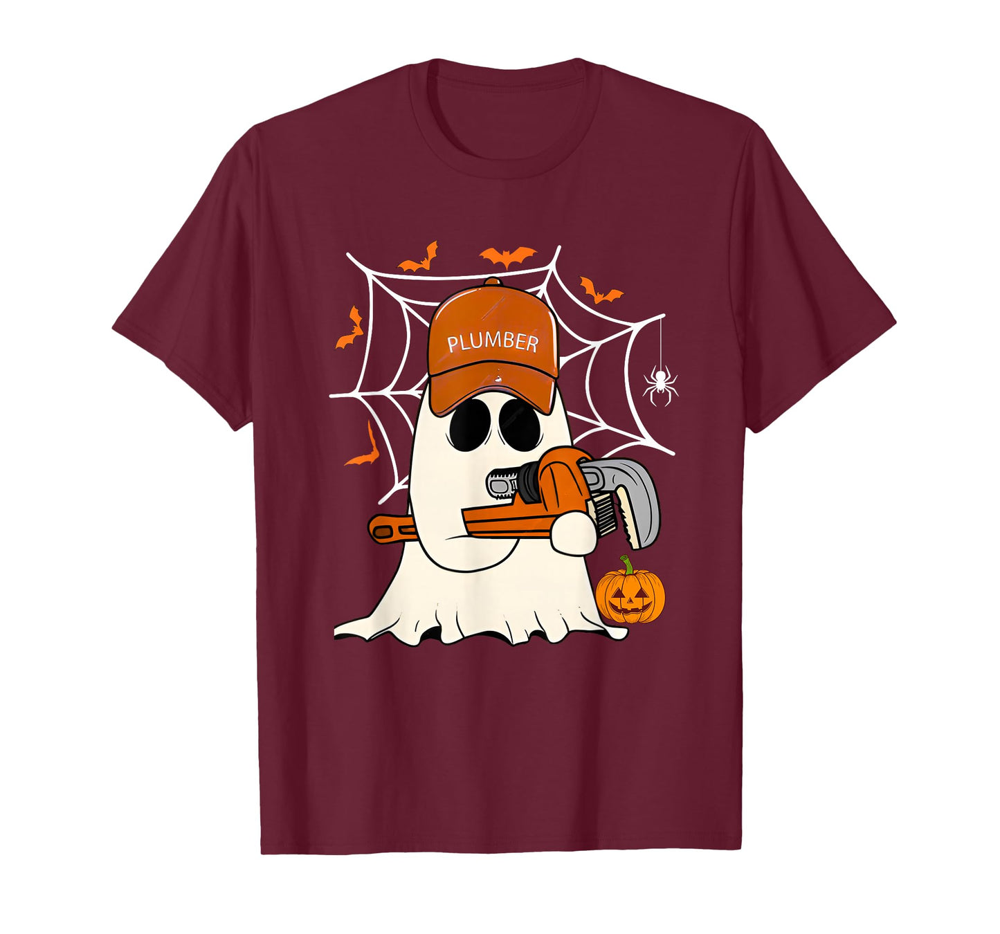 Ghost Plumber Funny Plumbing Halloween Costume for Plumbers T-Shirt