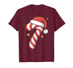 Xmas Candy Cane 7 Santa Hat Six Seven Matching Christmas T-Shirt