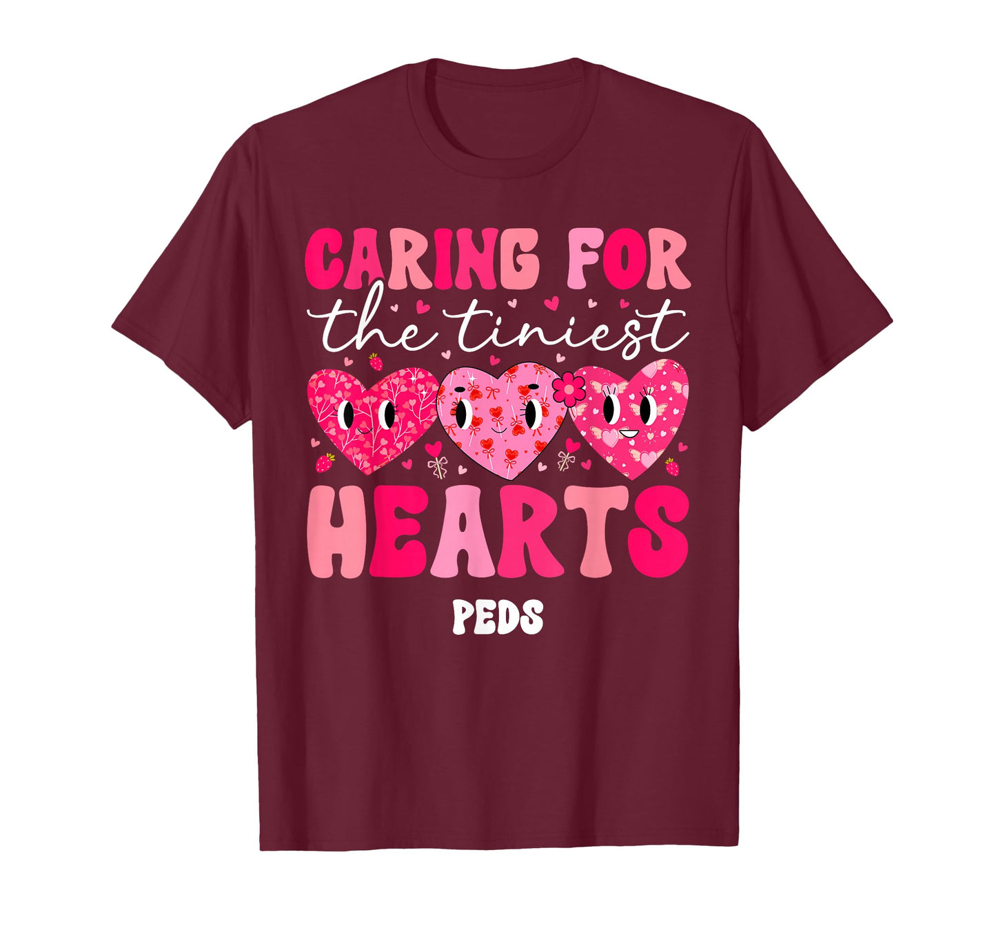 Groovy Peds Nurse Valentine Pediatric Nurse Valentines Day T-Shirt
