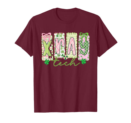 Women X-Ray Technologist St Patrick's Day Shamrock T-Shirt
