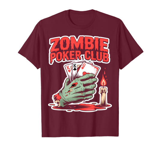 Zombie Poker Club Halloween T-Shirt