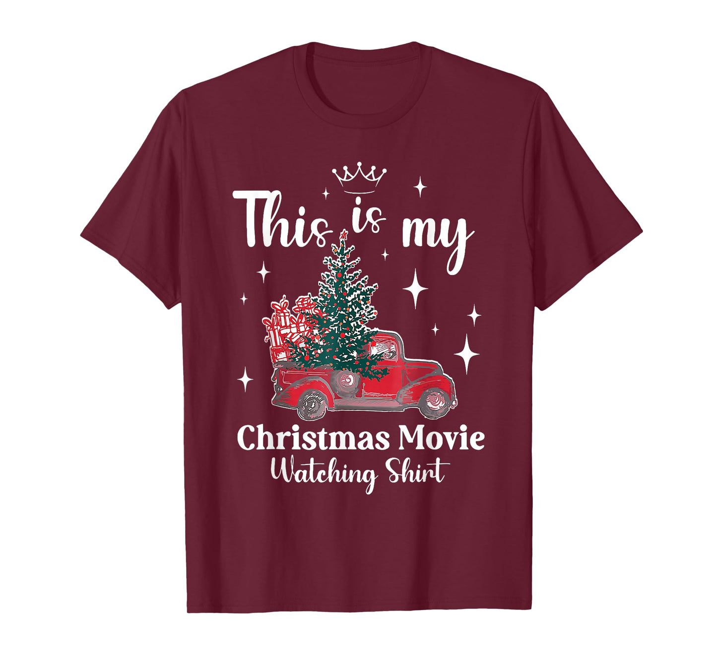 This is My Christmas Movie Watching Shirt Red Truck T-Shirt