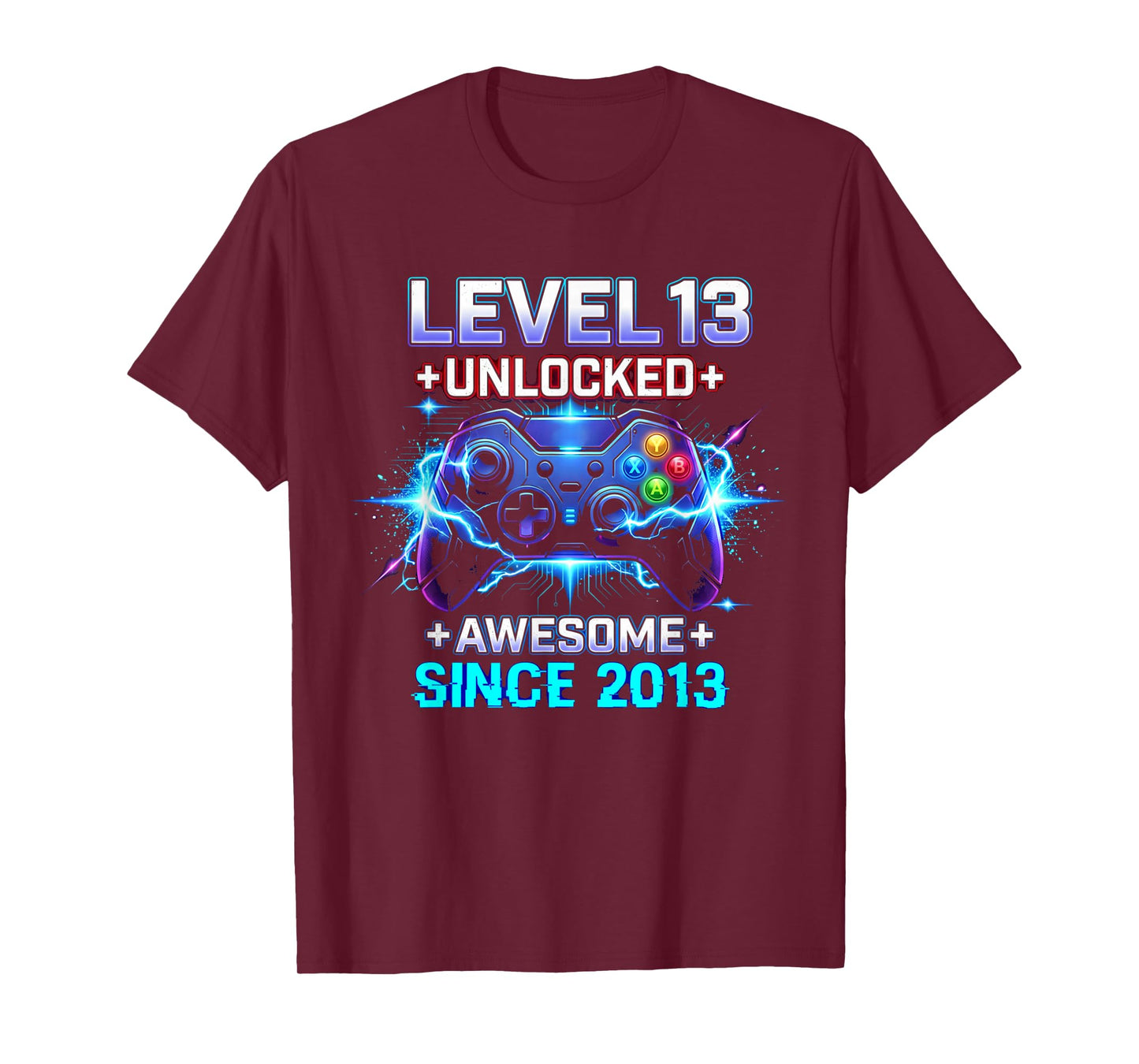 Level 13 Unlocked Awesome Since 2013 13th Birthday Boy Gamer T-Shirt