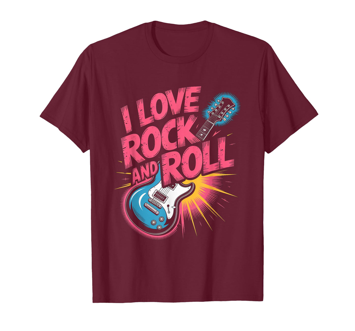 I Love Rock and Roll Guitar Enthusiasts T-Shirt