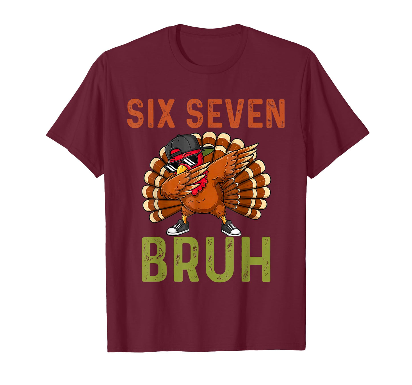 67 Thanksgiving Funny Six Seven Meme Turkey Kids Bruh T-Shirt