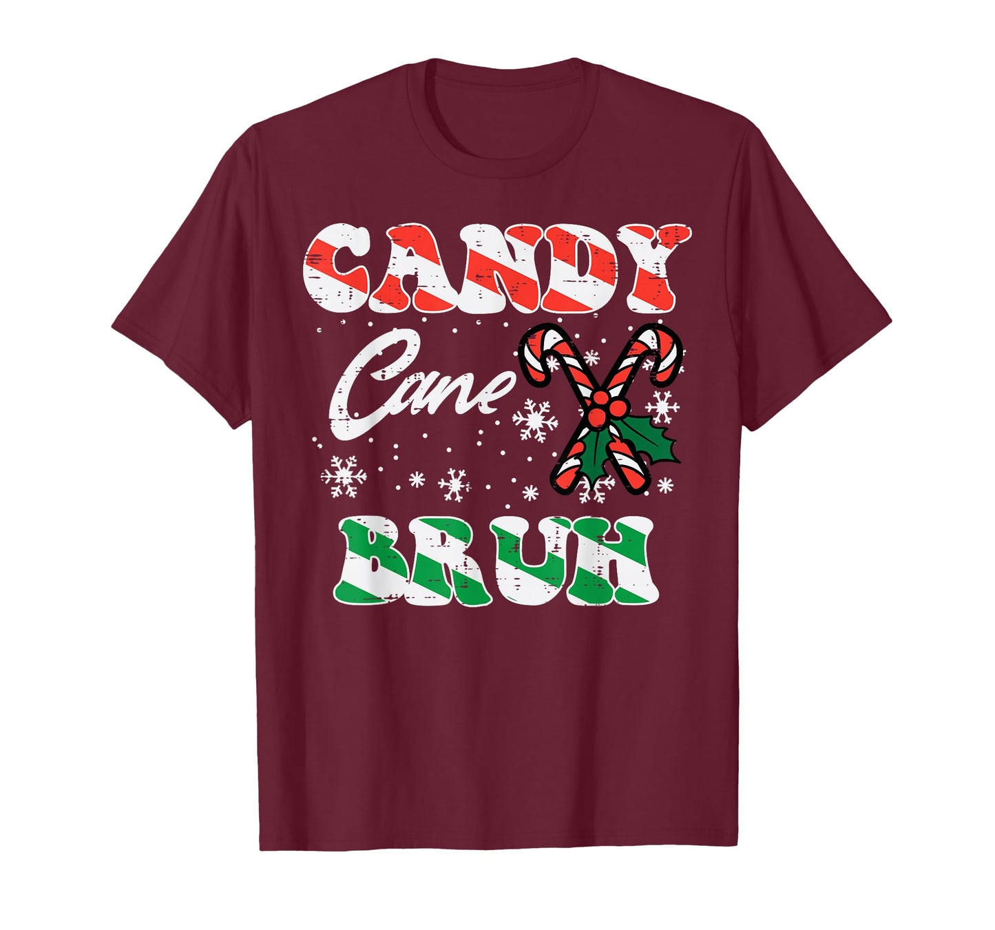 Christmas Candy Cane Bruh Xmas Meme Kids Toddlers Women Men T-Shirt