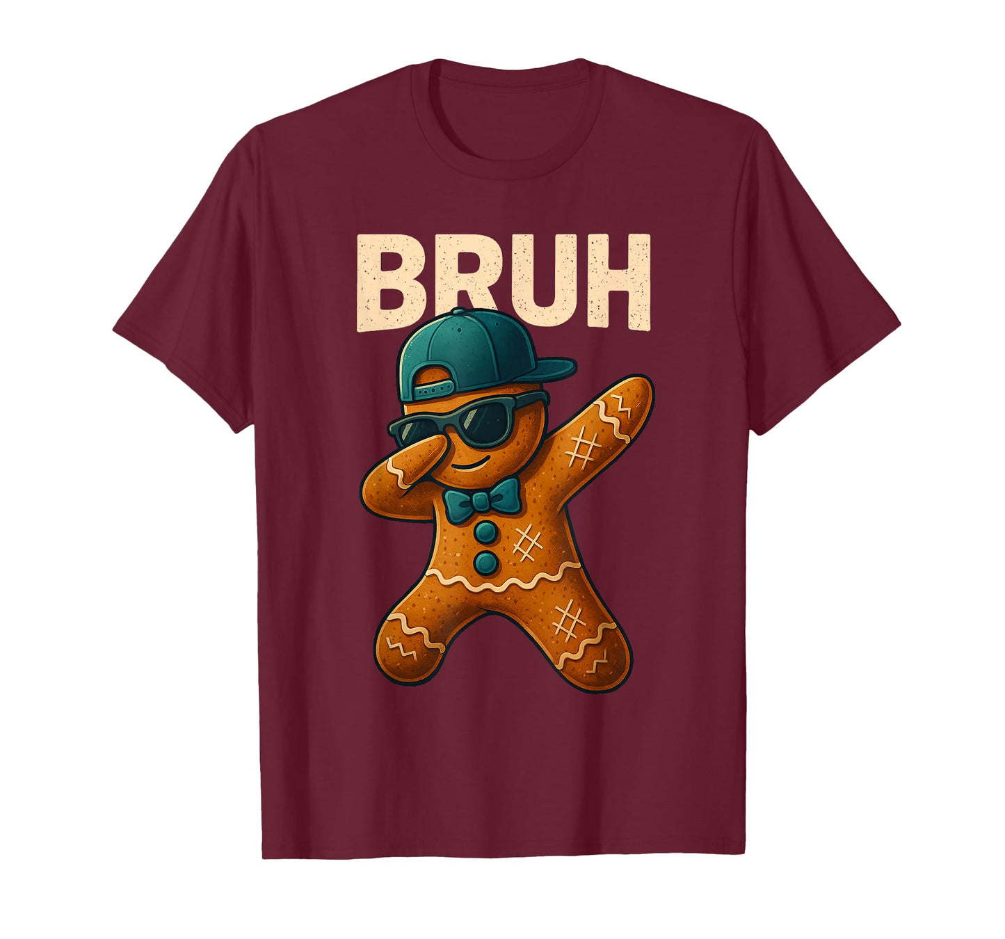 Dabbing Gingerbread Bruh Christmas Dab Teen Boys Toddler Kid T-Shirt