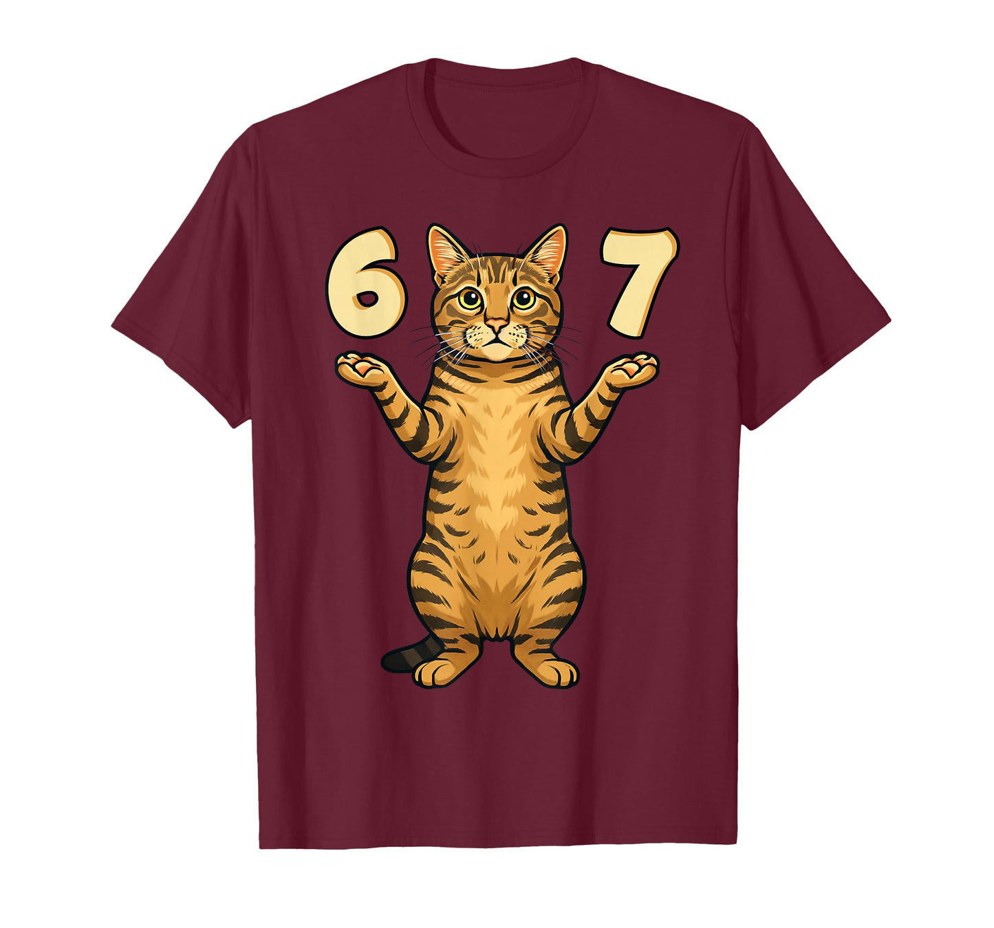 67 Cat Meme Funny Gen Alpha Slang Humor for Teens Kids Youth T-Shirt