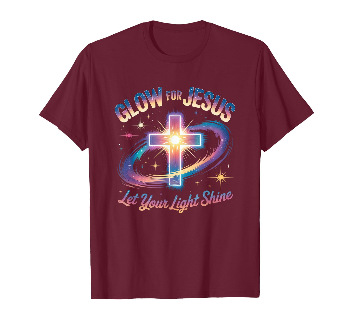 Glow for Jesus Tshirt Christian Faith Lion God Christianity T-Shirt