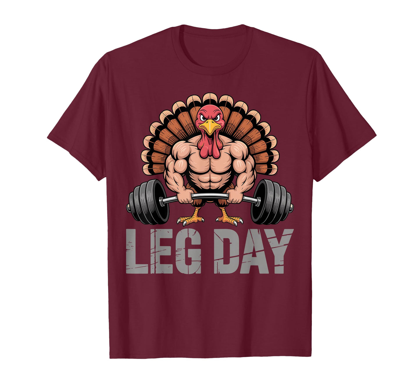 Funny Deadlifting Turkey Thanksgiving Leg Day Deadlift Men T-Shirt