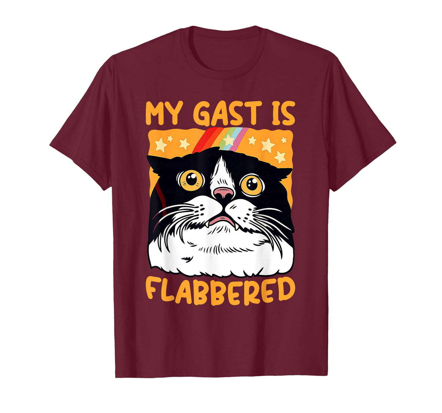 Surprised Cat My Gast is Flabbered Funny Cat Viral Meme T-Shirt
