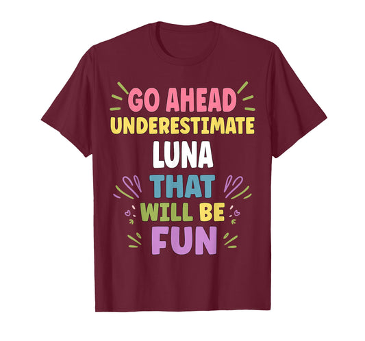 Luna Personalized Women's Gift Custom Luna T-Shirt