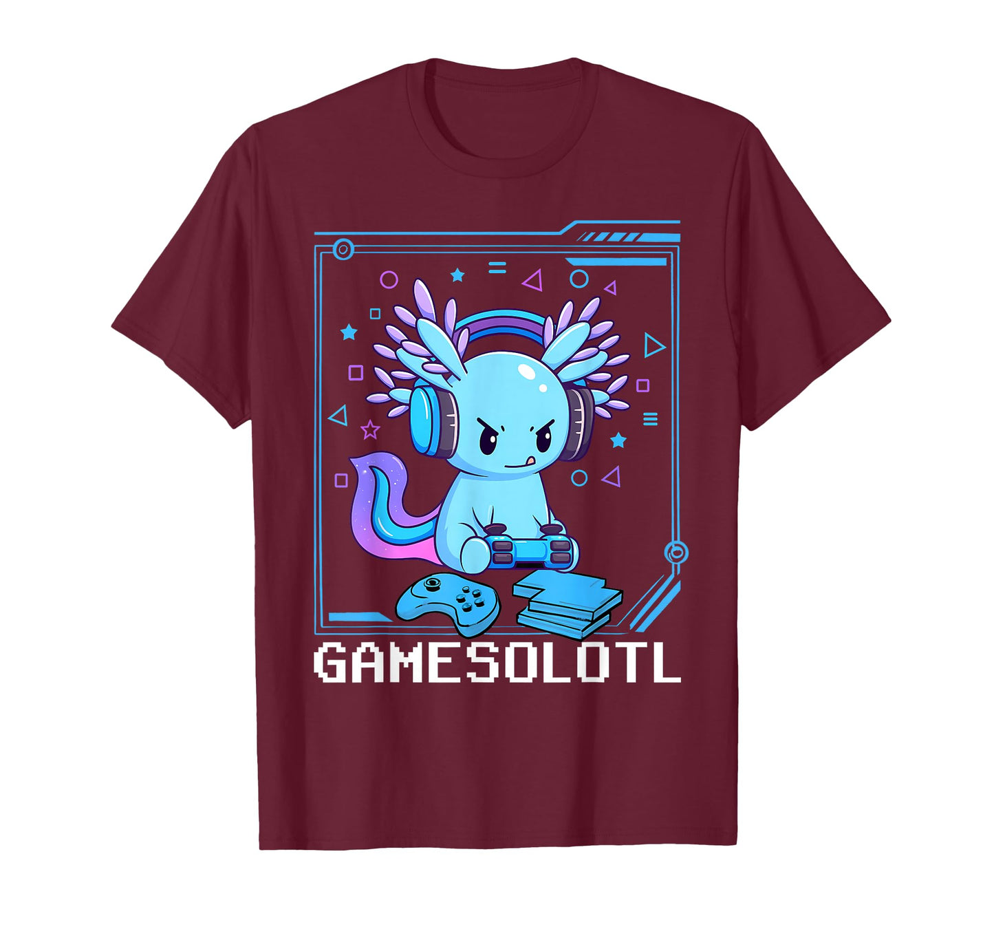 Gamesolotl Axolotl Video Gamer Kawaii Anime Gifts Boys Teens T-Shirt