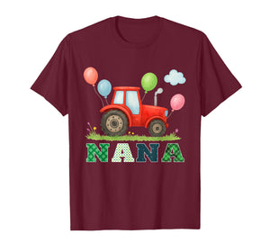 Nana Tractor Farm Trucks Family Birthday Party T-Shirt