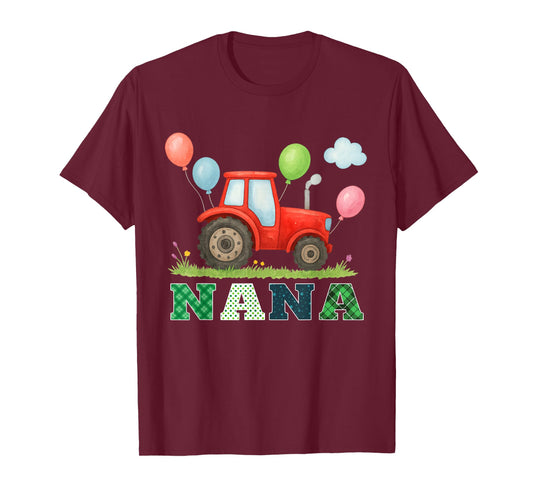 Nana Tractor Farm Trucks Family Birthday Party T-Shirt