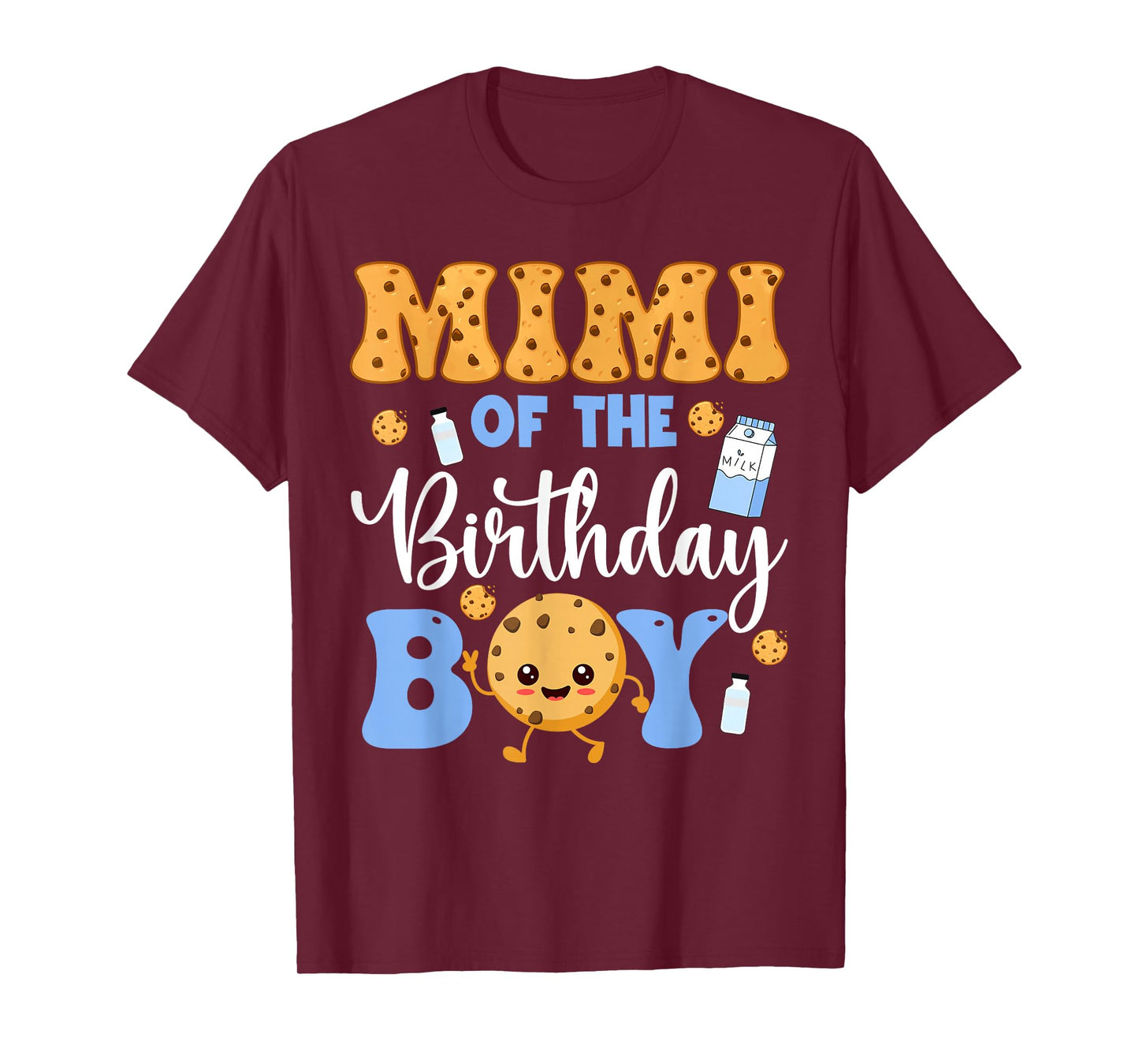 Mimi of The Birthday Boy Funny Milk and Cookies Party T-Shirt