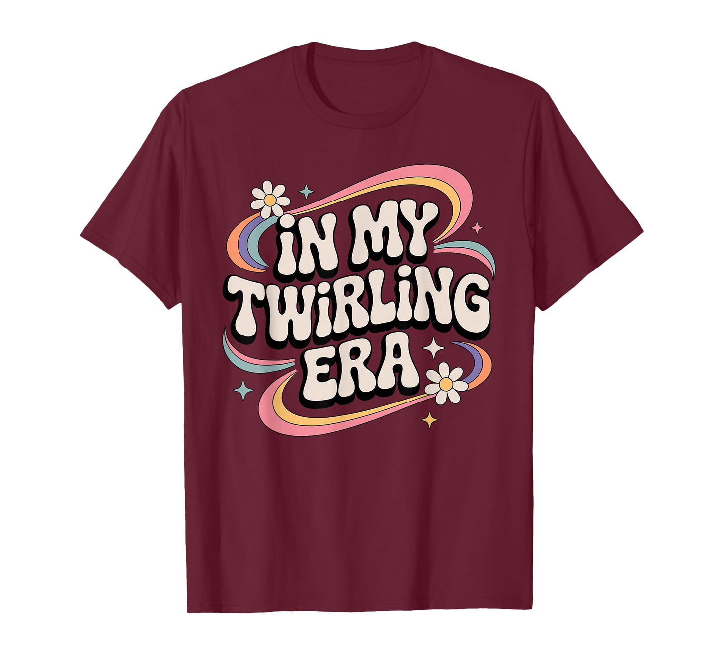 Cool Baton Twirling Art for Women Girls Twirl Baton Twirler T-Shirt