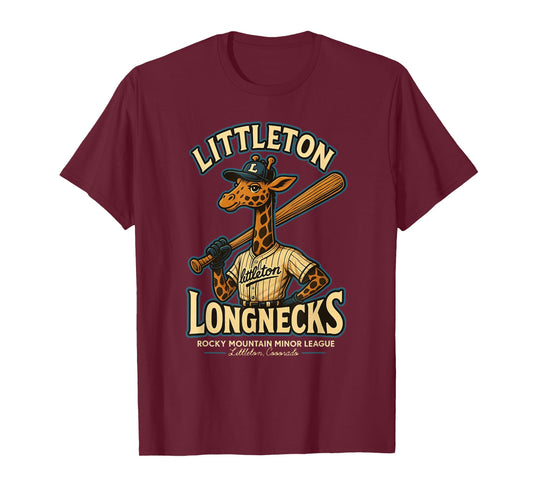 Littleton Longnecks Retro Minor League Baseball T-Shirt
